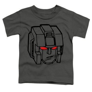 Charcoal toddler t-shirt with Transformers Starscream Head graphic