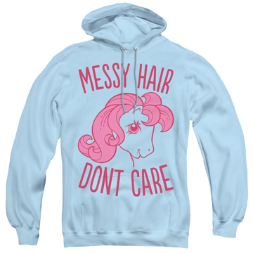 Light blue pullover hoodie with My Little Pony Classic Messy Hair graphic