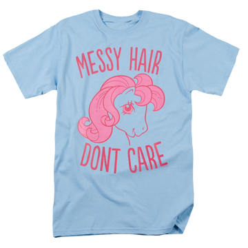 Light blue men's regular fit t-shirt with My Little Pony Classic Messy Hair graphic