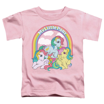 Pink toddler t-shirt with My Little Pony Classic Under The Rainbow graphic
