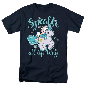 Navy men's regular fit t-shirt with My Little Pony Classic Sparkle All The Way graphic