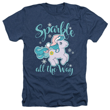 Navy men's heather t-shirt with My Little Pony Classic Sparkle All The Way graphic