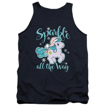 Navy men's tank with My Little Pony Classic Sparkle All The Way graphic