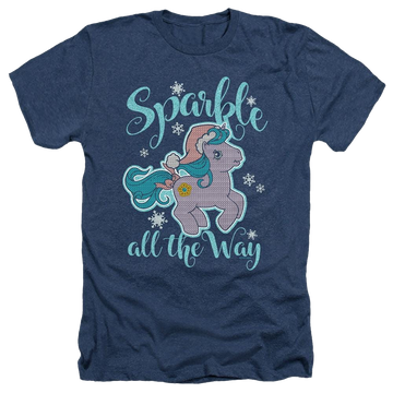 Navy men's heather t-shirt with My Little Pony Classic Sparkle All The Way 2 graphic