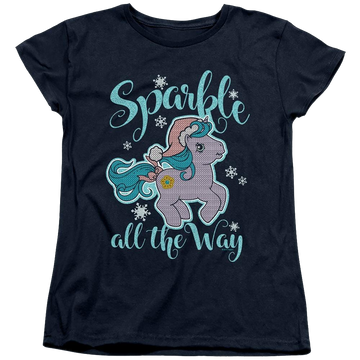 Navy women's t-shirt with My Little Pony Classic Sparkle All The Way 2 graphic