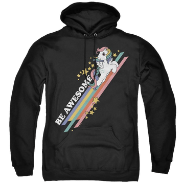 Black pullover hoodie with My Little Pony Classic Be Awesome graphic