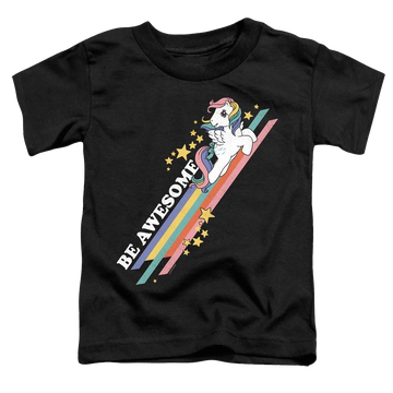 Black toddler t-shirt with My Little Pony Classic Be Awesome graphic
