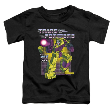 Black toddler t-shirt with Transformers Devastator graphic