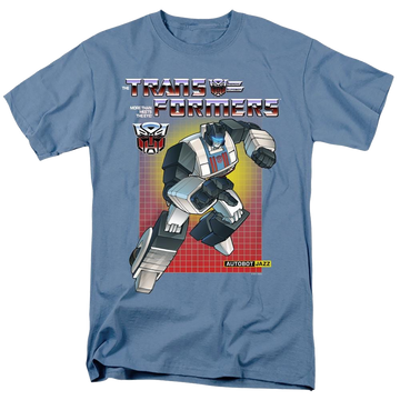 Carolina blue men's regular fit t-shirt with Transformers Jazz graphic
