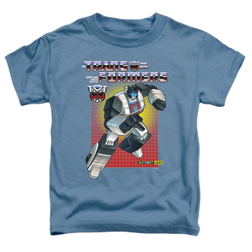 Carolina blue toddler t-shirt with Transformers Jazz graphic