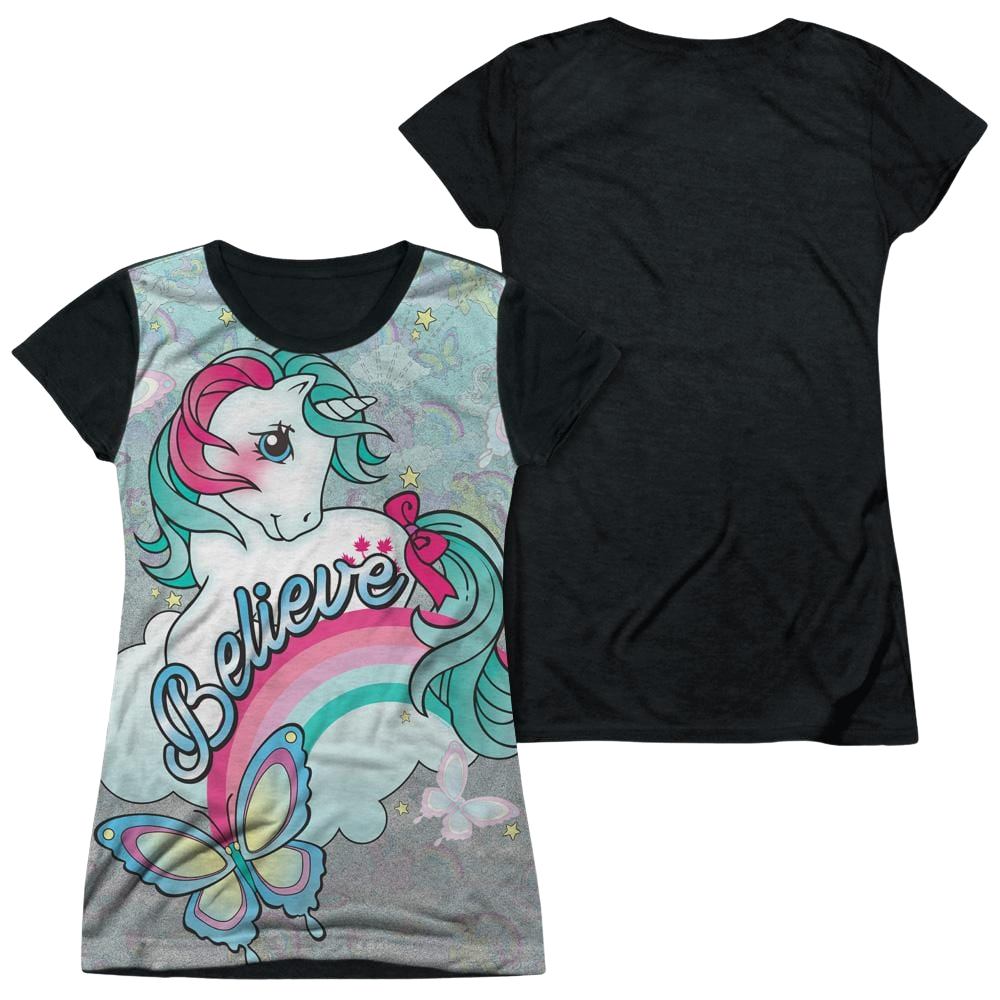 My Little Pony Classic Believe In Dreams - Juniors Black Back T-Shirt Juniors Black Back T-Shirt My Little Pony   