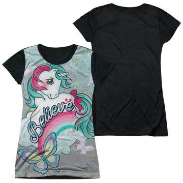 My Little Pony Classic Believe In Dreams juniors black back t-shirt