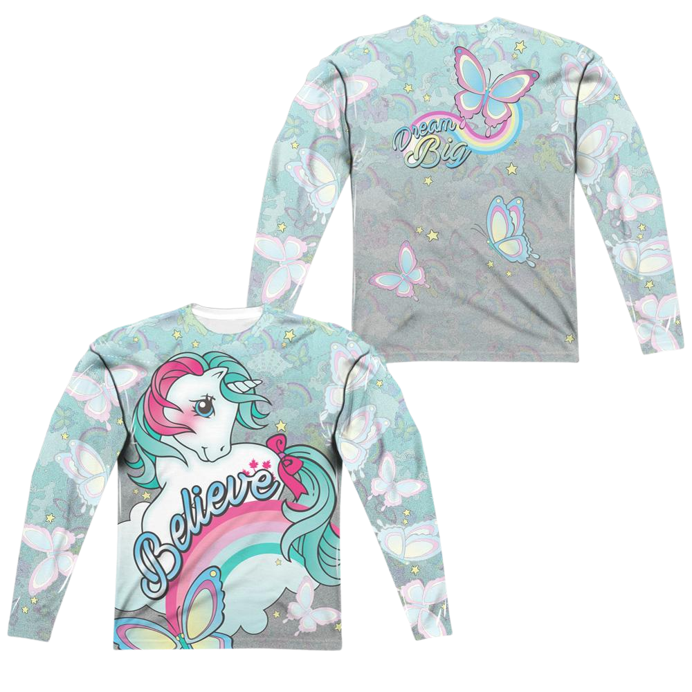 My Little Pony Classic Believe In Dreams (Front/Back Print) - Men's All-Over Print Long Sleeve Men's All-Over Print Long Sleeve My Little Pony   