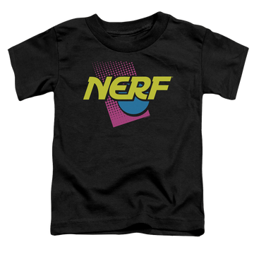 Black toddler t-shirt with Nerf 90S Logo graphic