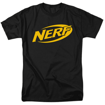 Black men's regular fit t-shirt with Nerf Logo graphic