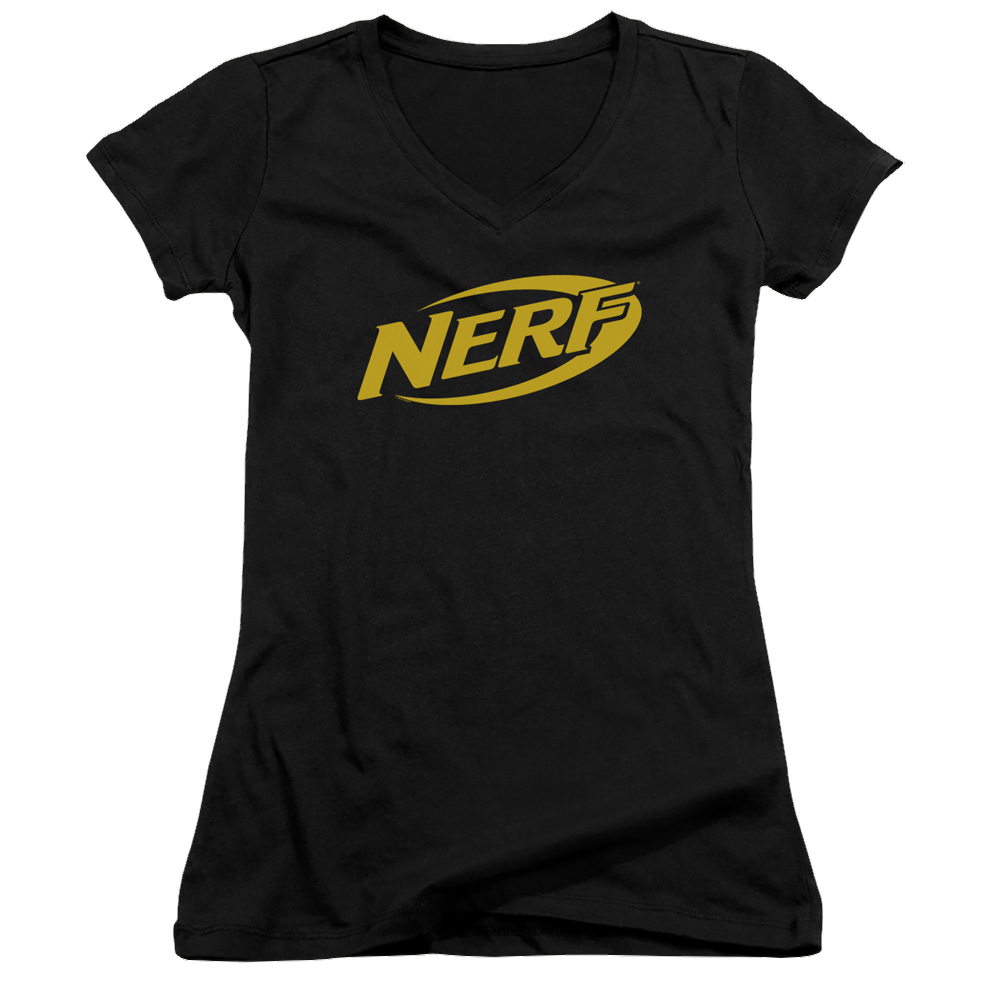 Nerf Logo - Juniors V-Neck T-Shirt Juniors V-Neck T-Shirt Nerf   
