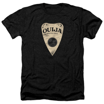 Charcoal men's heather t-shirt with Ouija Hasbro Planchette graphic