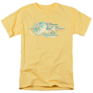 Banana men's regular fit t-shirt with My Little Pony Classic Retro Stripes graphic