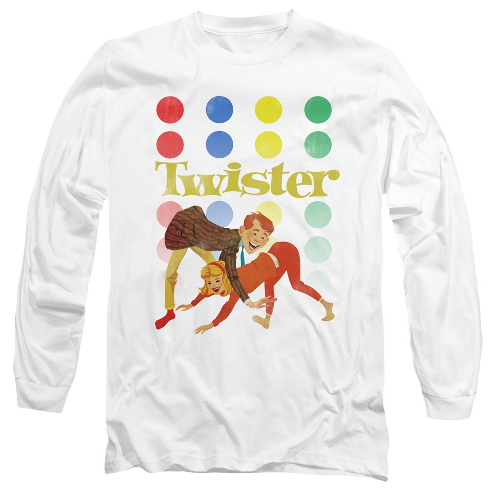 Hasbro Gaming Old School Twister - Men's Long Sleeve T-Shirt Men's Long Sleeve T-Shirt Twister   