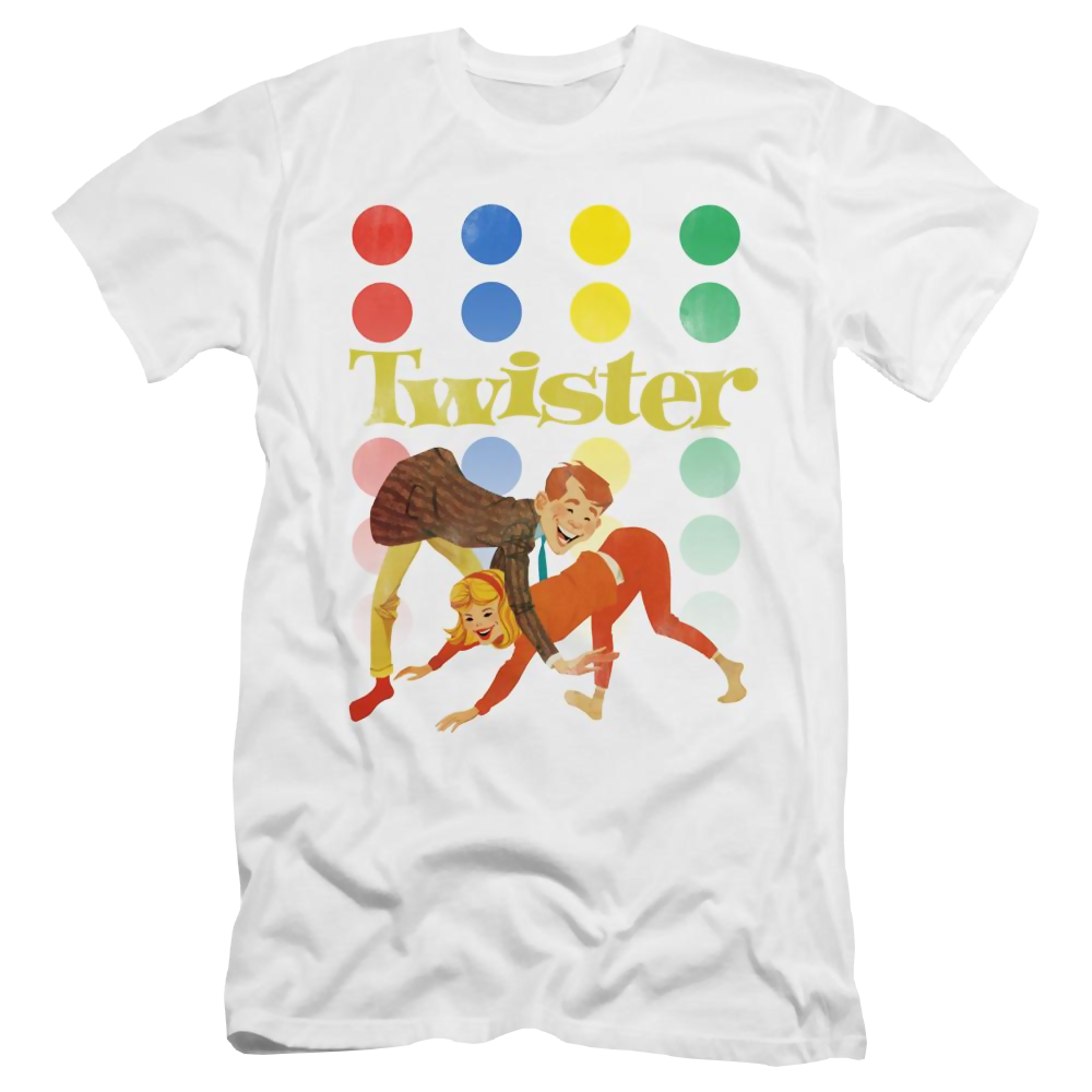Hasbro Gaming Old School Twister - Men's Premium Slim Fit T-Shirt Men's Premium Slim Fit T-Shirt Twister   