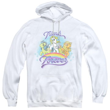 White pullover hoodie with My Little Pony Classic Friends Forever graphic