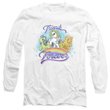 White men's long sleeve t-shirt with My Little Pony Classic Friends Forever graphic