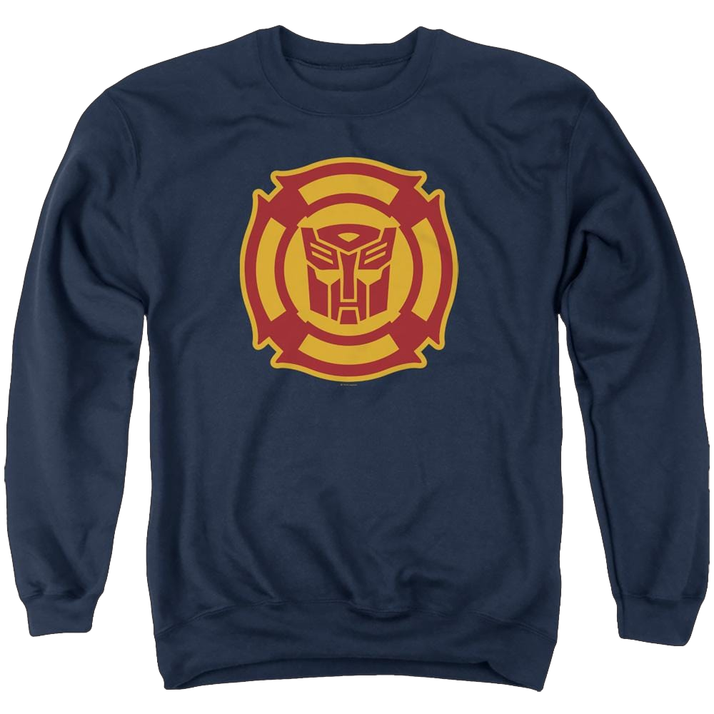 Transformers Rescue Bots Logo - Men's Crewneck Sweatshirt Men's Crewneck Sweatshirt Transformers   