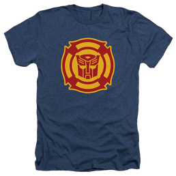 Transformers Rescue Bots Logo - Men's Heather T-Shirt Men's Heather T-Shirt Transformers   