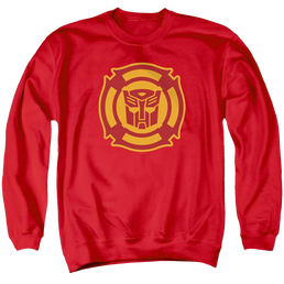 Transformers Rescue Bots Logo - Men's Crewneck Sweatshirt Men's Crewneck Sweatshirt Transformers   