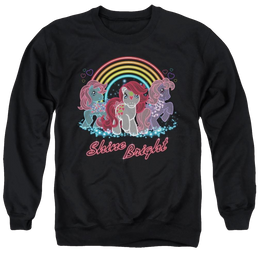 My Little Pony Classic Neon Ponies - Men's Crewneck Sweatshirt Men's Crewneck Sweatshirt My Little Pony   