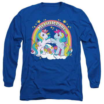 Royal men's long sleeve t-shirt with My Little Pony Classic Unicorn Fist Bump graphic