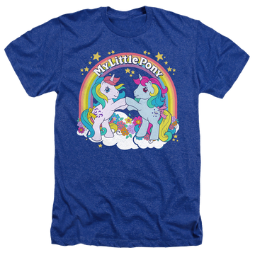 Royal men's heather t-shirt with My Little Pony Classic Unicorn Fist Bump graphic