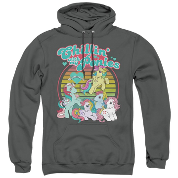Charcoal pullover hoodie with My Little Pony Classic Chillin With My Ponies graphic