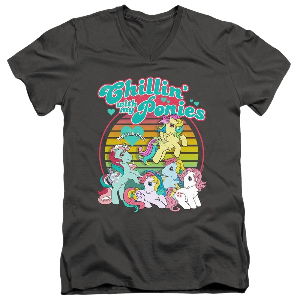 My Little Pony Classic Chillin With My Ponies - Men's V-Neck T-Shirt Men's V-Neck T-Shirt My Little Pony   