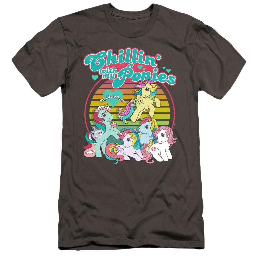 My Little Pony Classic Chillin With My Ponies - Men's Premium Slim Fit T-Shirt Men's Premium Slim Fit T-Shirt My Little Pony   