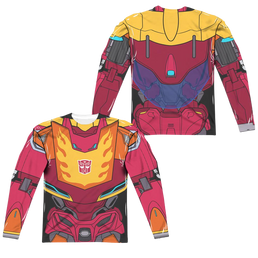 Transformers Hot Rod Costume (Front/Back Print) - Men's All-Over Print Long Sleeve Men's All-Over Print Long Sleeve Transformers   