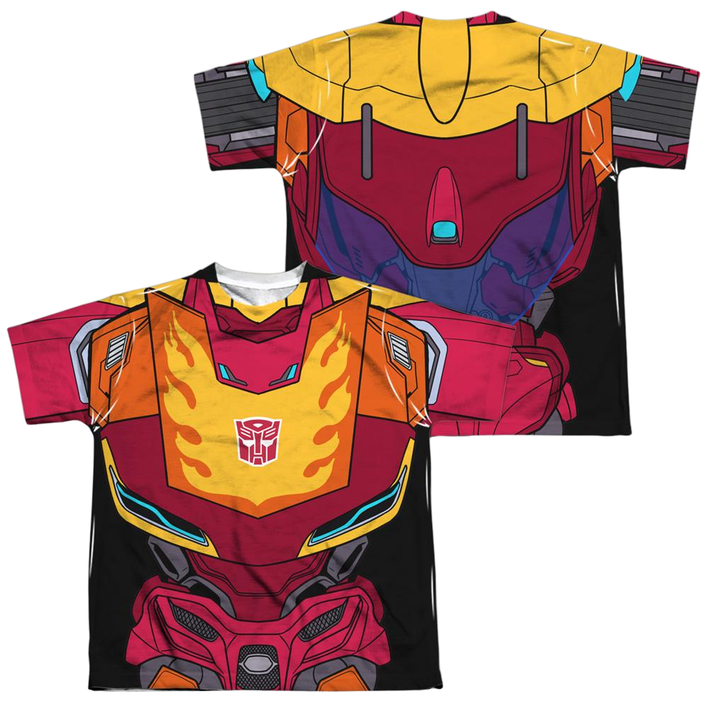 Transformers Hot Rod Costume (Front/Back Print) - Youth All-Over Print T-Shirt Youth All-Over Print T-Shirt (Ages 8-12) Transformers   