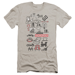 Monopoly Icons - Men's Premium Slim Fit T-Shirt Men's Premium Slim Fit T-Shirt Monopoly   