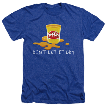 Royal men's heather t-shirt with Play-doh Hasbro Dry Out graphic