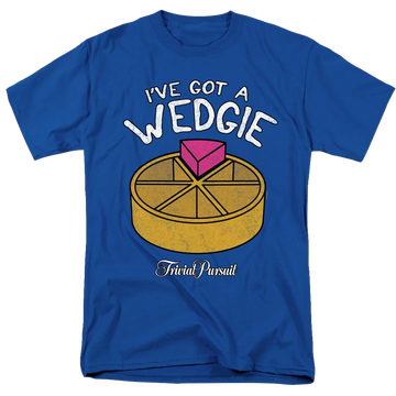 Royal men's regular fit t-shirt with Trivial Pursuit I've Got A Wedgie graphic