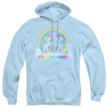 Light blue pullover hoodie with My Little Pony Classic Friendship graphic