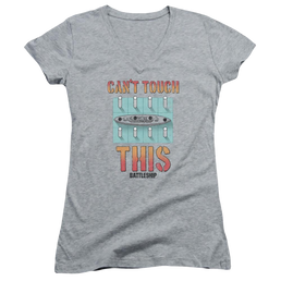 Battleship Can't Touch This - Juniors V-Neck T-Shirt Juniors V-Neck T-Shirt Battleship   