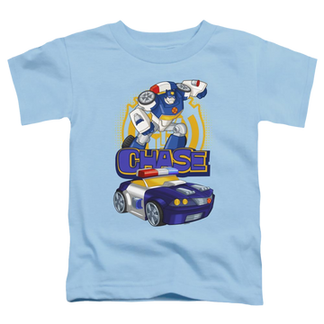 Light blue toddler t-shirt with Transformers Chase graphic