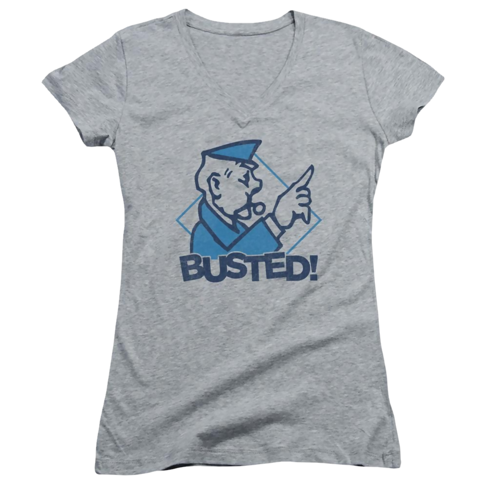 Monopoly Busted - Juniors V-Neck T-Shirt Juniors V-Neck T-Shirt Monopoly   