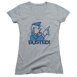 Monopoly Busted - Juniors V-Neck T-Shirt Juniors V-Neck T-Shirt Monopoly   