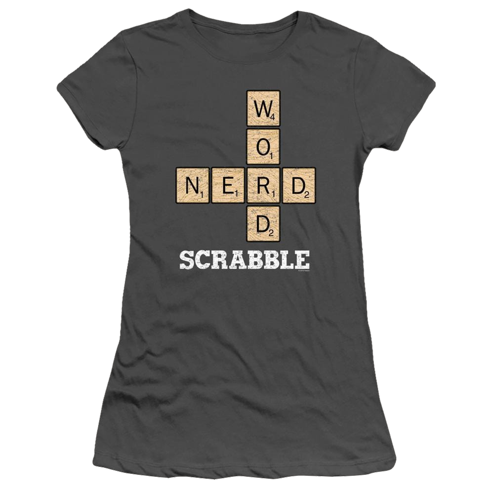 Scrabble Word Nerd - Juniors T-Shirt Juniors T-Shirt Scrabble   