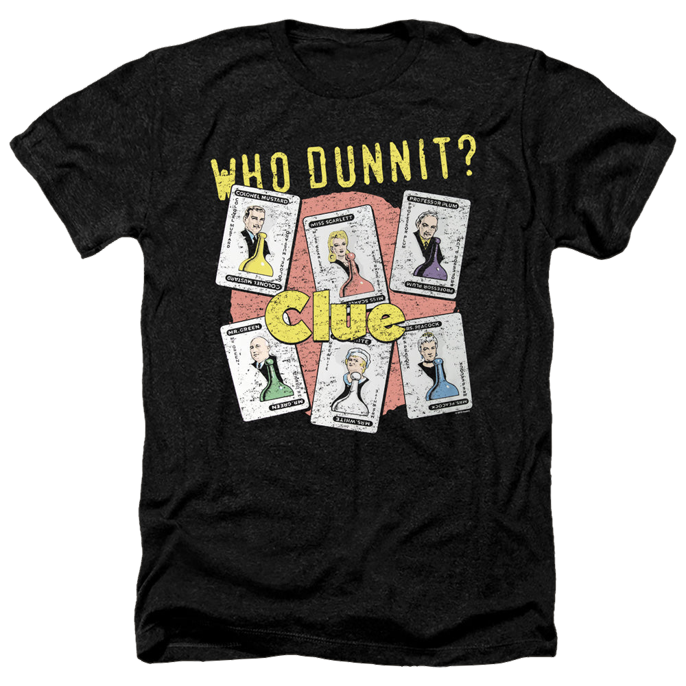 Hasbro Who Dunnit - Men's Heather T-Shirt Men's Heather T-Shirt Clue   