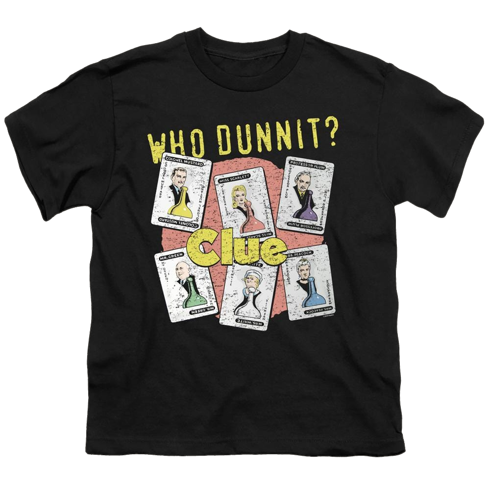 Game of Clue Who Dunnit - Youth T-Shirt Youth T-Shirt (Ages 8-12) Clue   