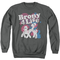 My Little Pony Classic Brony 4 Life - Men's Crewneck Sweatshirt Men's Crewneck Sweatshirt My Little Pony   