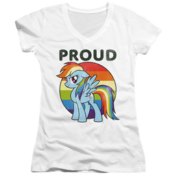 My Little Pony Friendship Is Magic Proud - Juniors V-Neck T-Shirt Juniors V-Neck T-Shirt My Little Pony   